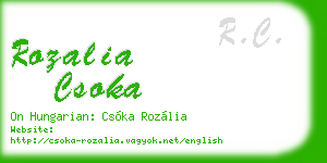 rozalia csoka business card