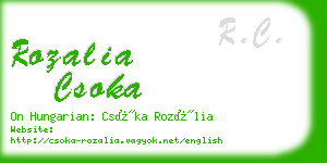 rozalia csoka business card